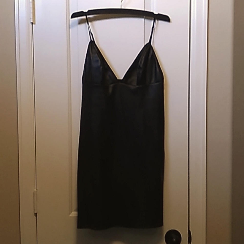 This is a black mini dress